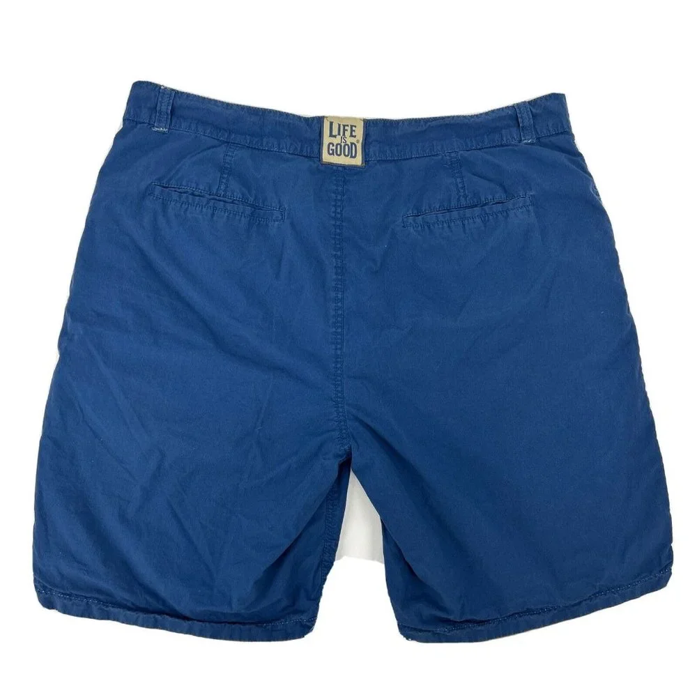 Life is Good Shorts Men's 40 Blue Versa‎ Shorts Flat Front Reversible 9